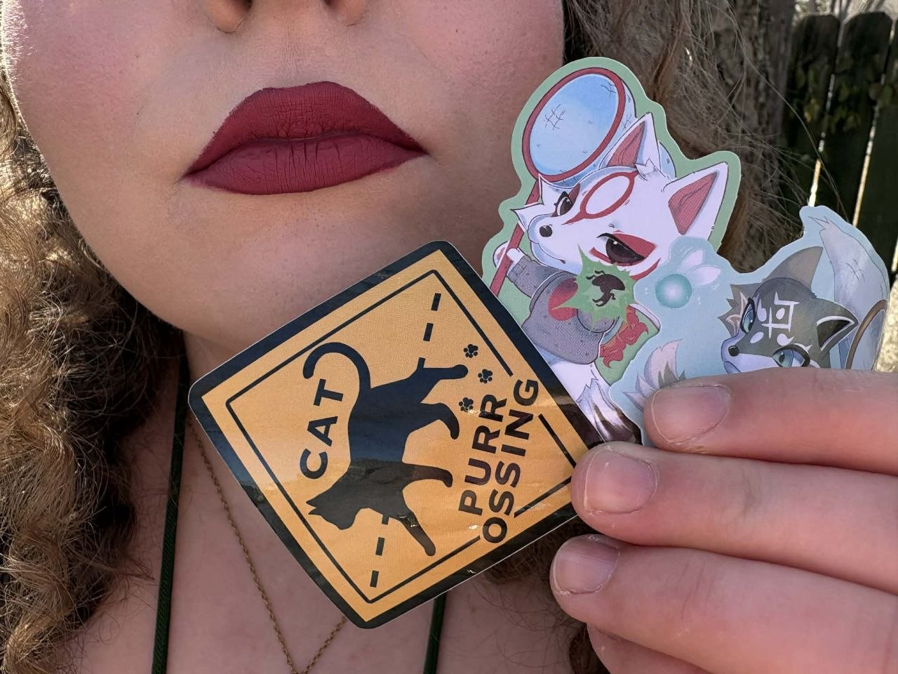 Cat Purr-ossing Sticker