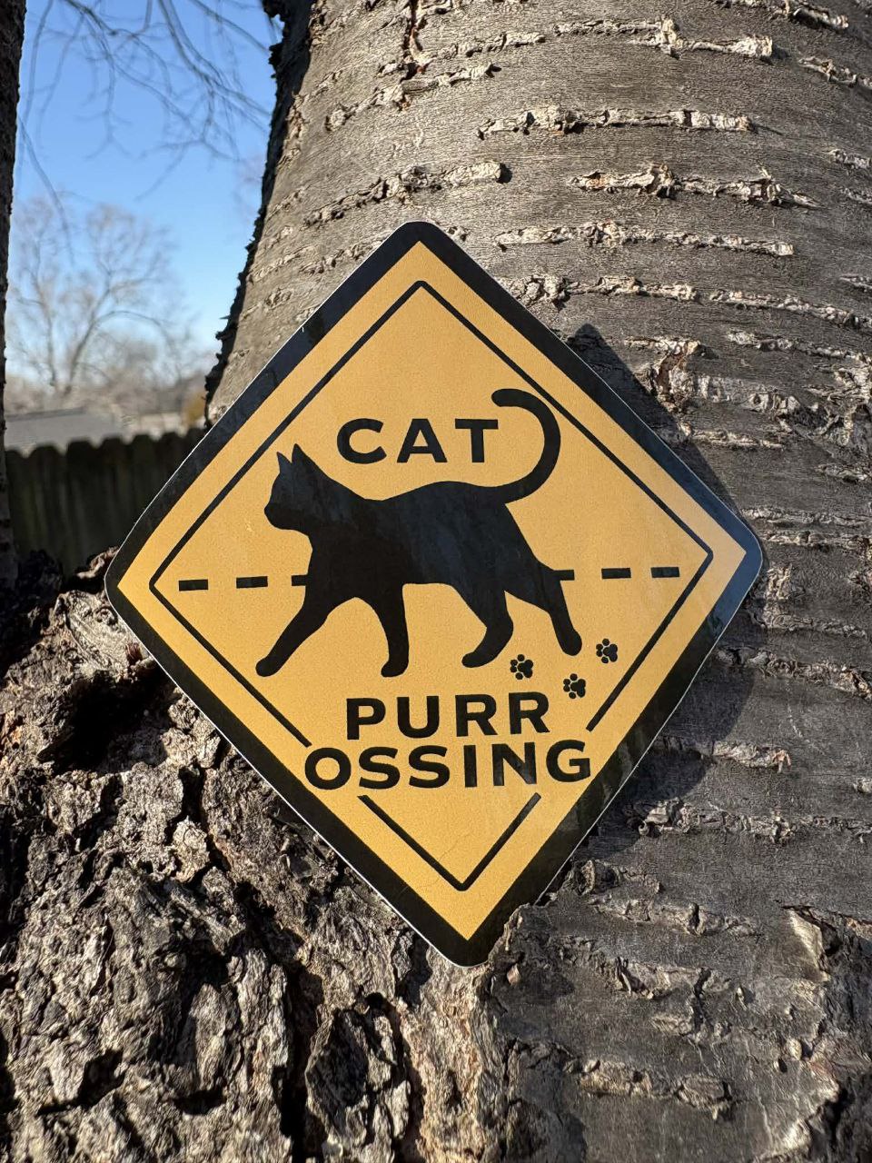 Cat Purr-ossing Sticker